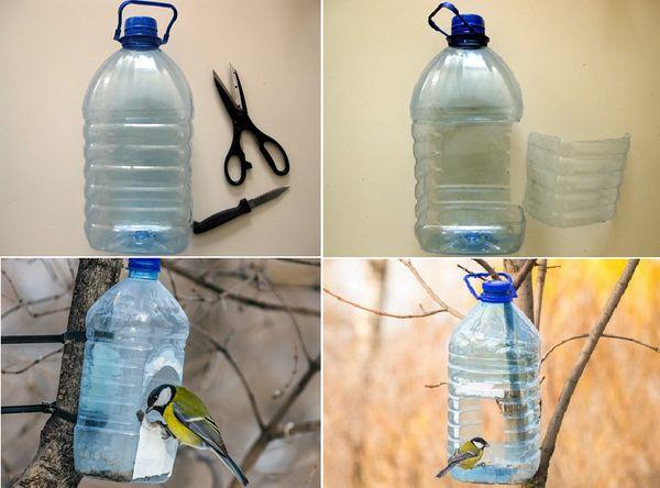 Кормушка для птиц из бутылки