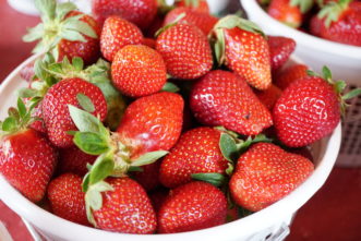 Freshly picked, ripe, strawberries. Barbara H. Smith © 2018 HGIC Clemson Extension.