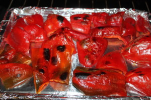 roasted red peppers