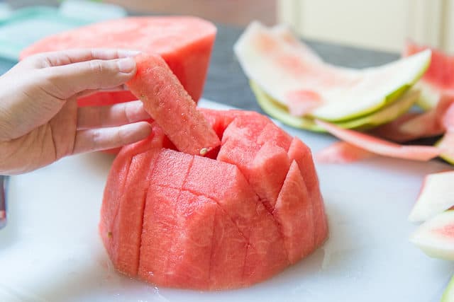 Pulling Watermelon Stick Up with Fingers