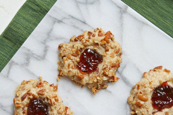 Red Currant Thumbprint Cookies recipe - from RecipeGirl.com