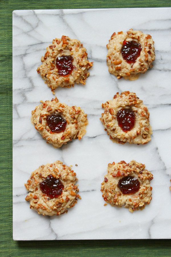 Red Currant Thumbprint Cookies recipe - from RecipeGirl.com